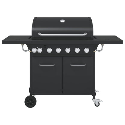 Griglia Barbecue A Gas Con 7 Bruciatori Nero In Acciaio