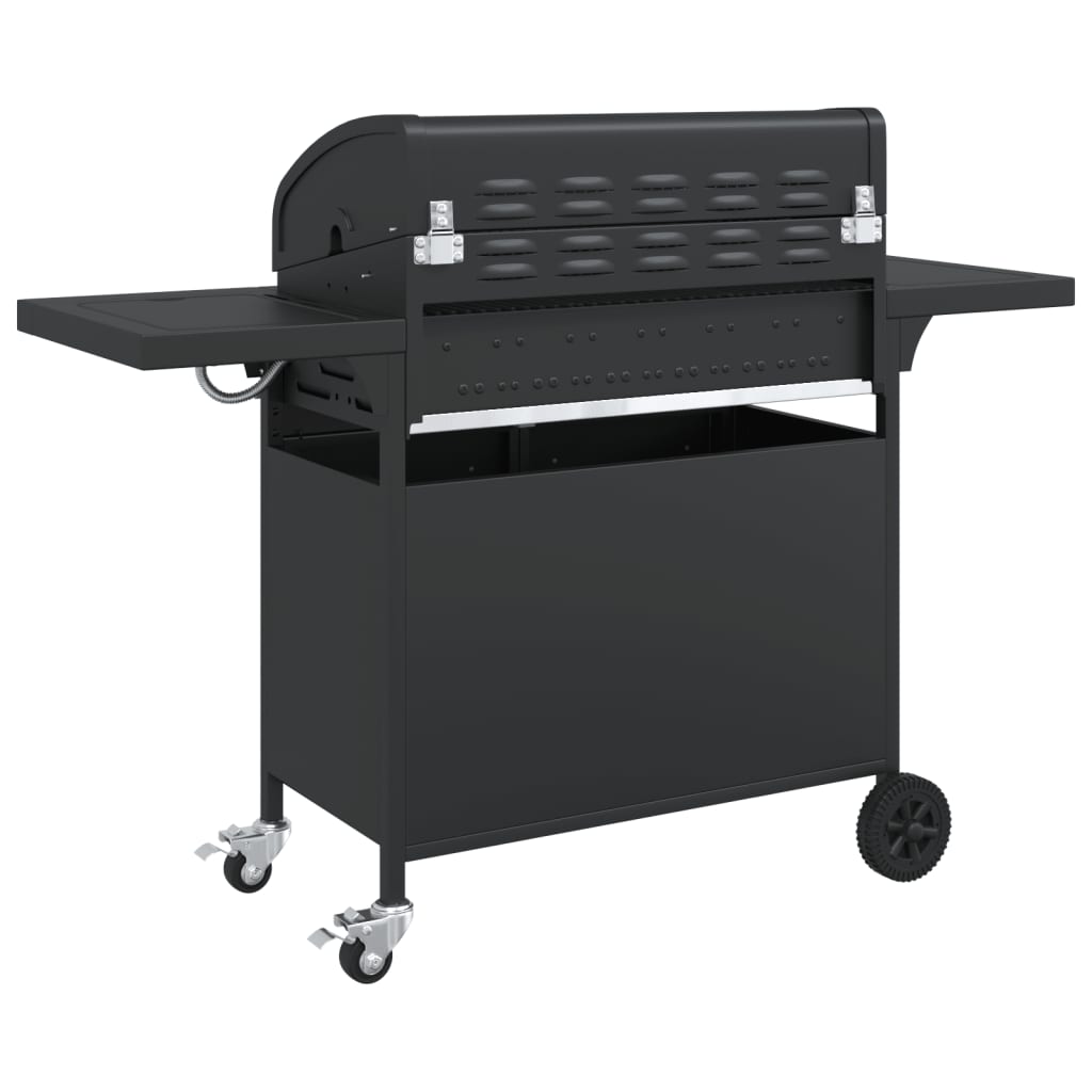 Griglia Barbecue A Gas Con 7 Bruciatori Nero In Acciaio