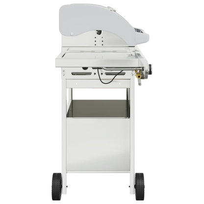 Griglia Barbecue A Gas Con 4 Bruciatori Argento In Acciaio