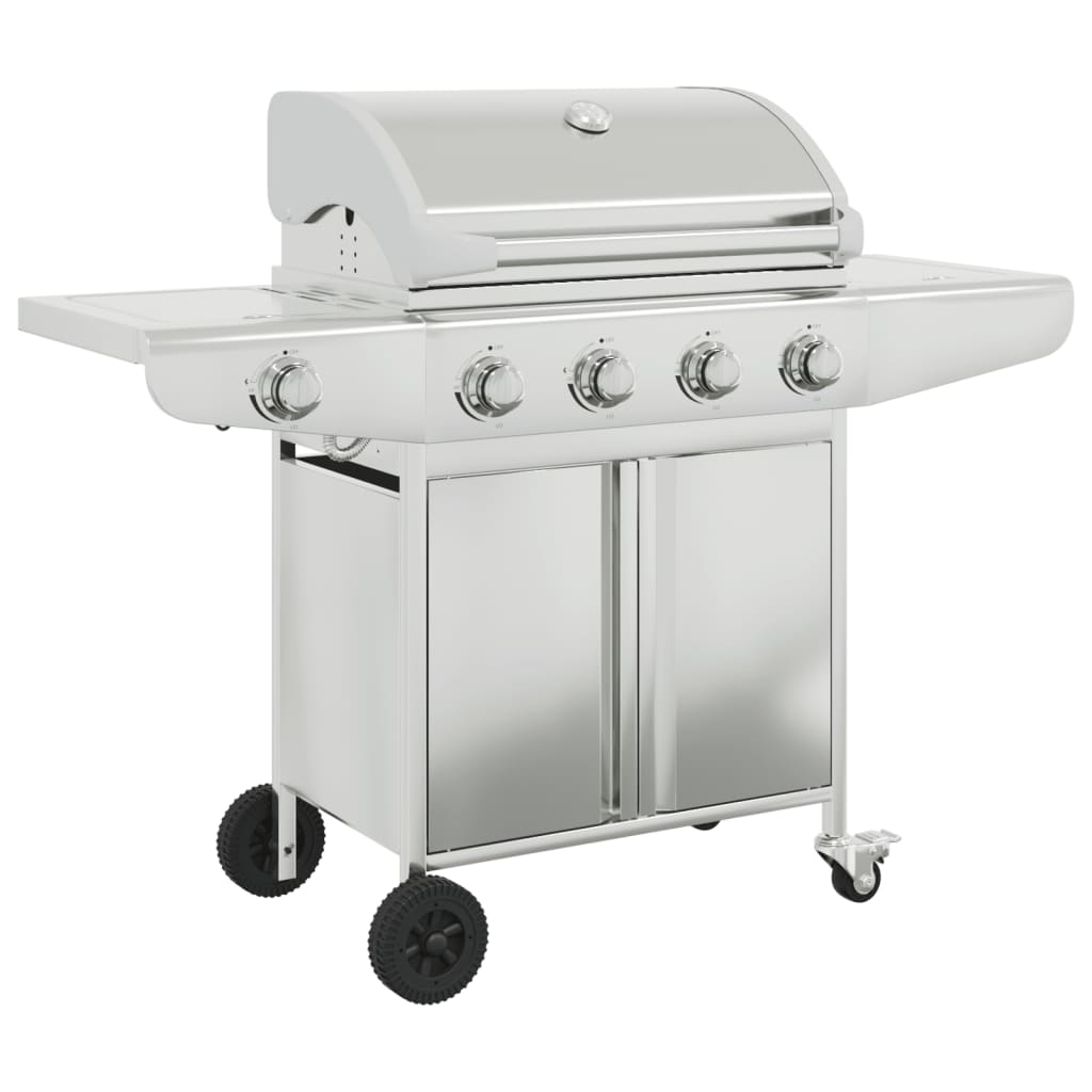 Griglia Barbecue A Gas Con 5 Bruciatori Argento In Acciaio