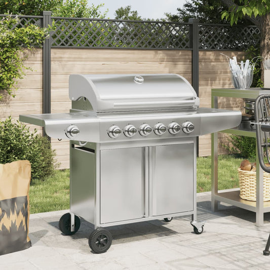 Griglia Barbecue A Gas Con 7 Bruciatori Argento In Acciaio