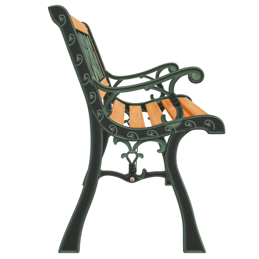 Panca Da Giardino 116 Cm In Legno Massello Di Abete E Acciaio