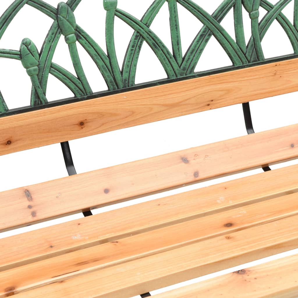 Panca Da Giardino 116 Cm In Legno Massello Di Abete E Acciaio