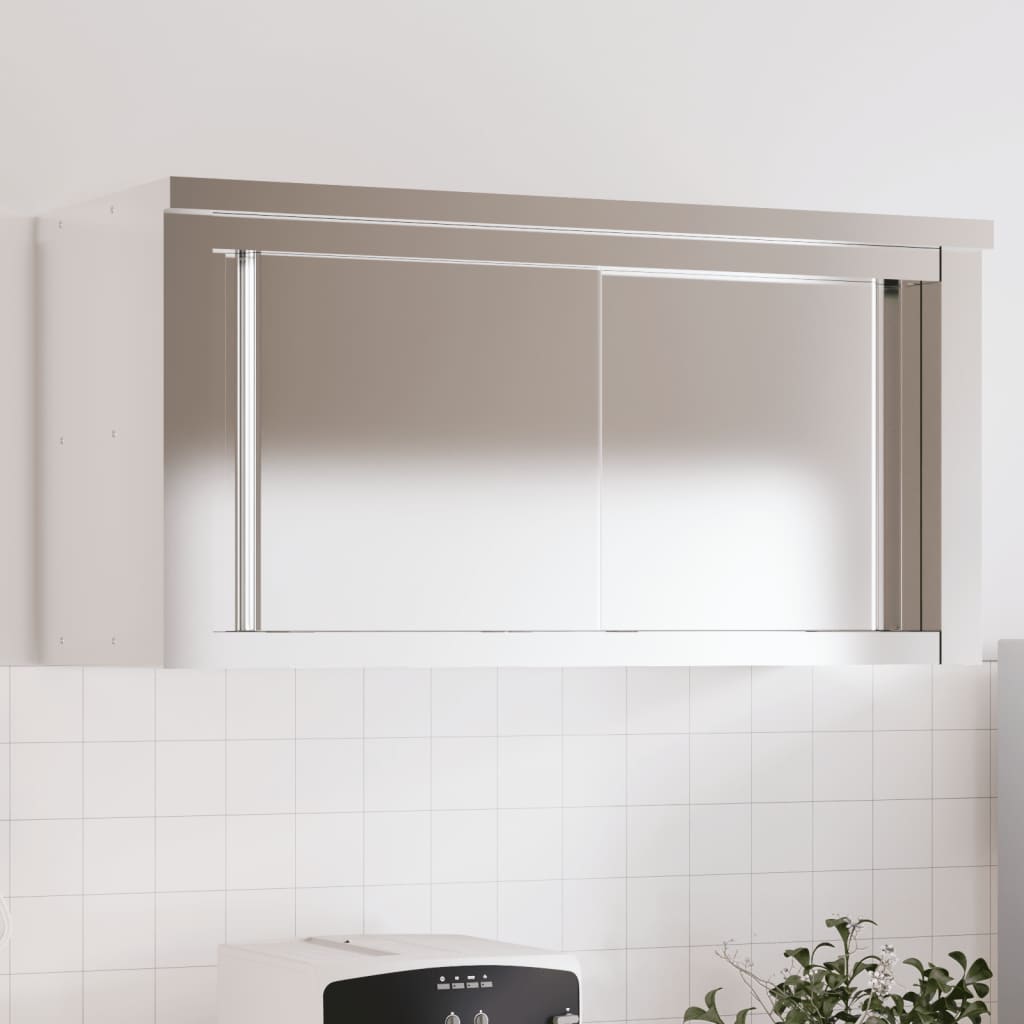 Mobile Cucina Da Parete Con Ripiani In Acciaio Inossidabile