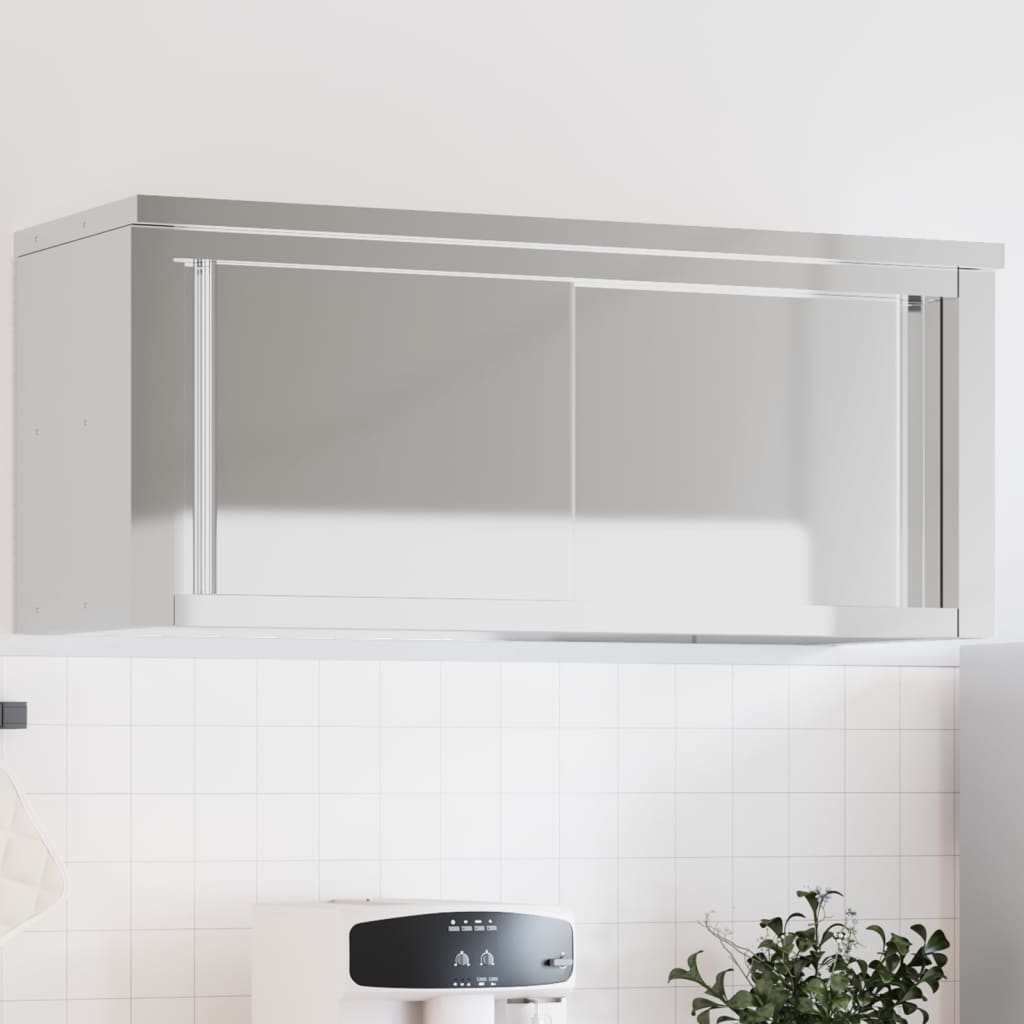 Mobile Cucina Da Parete Con Ripiani In Acciaio Inossidabile