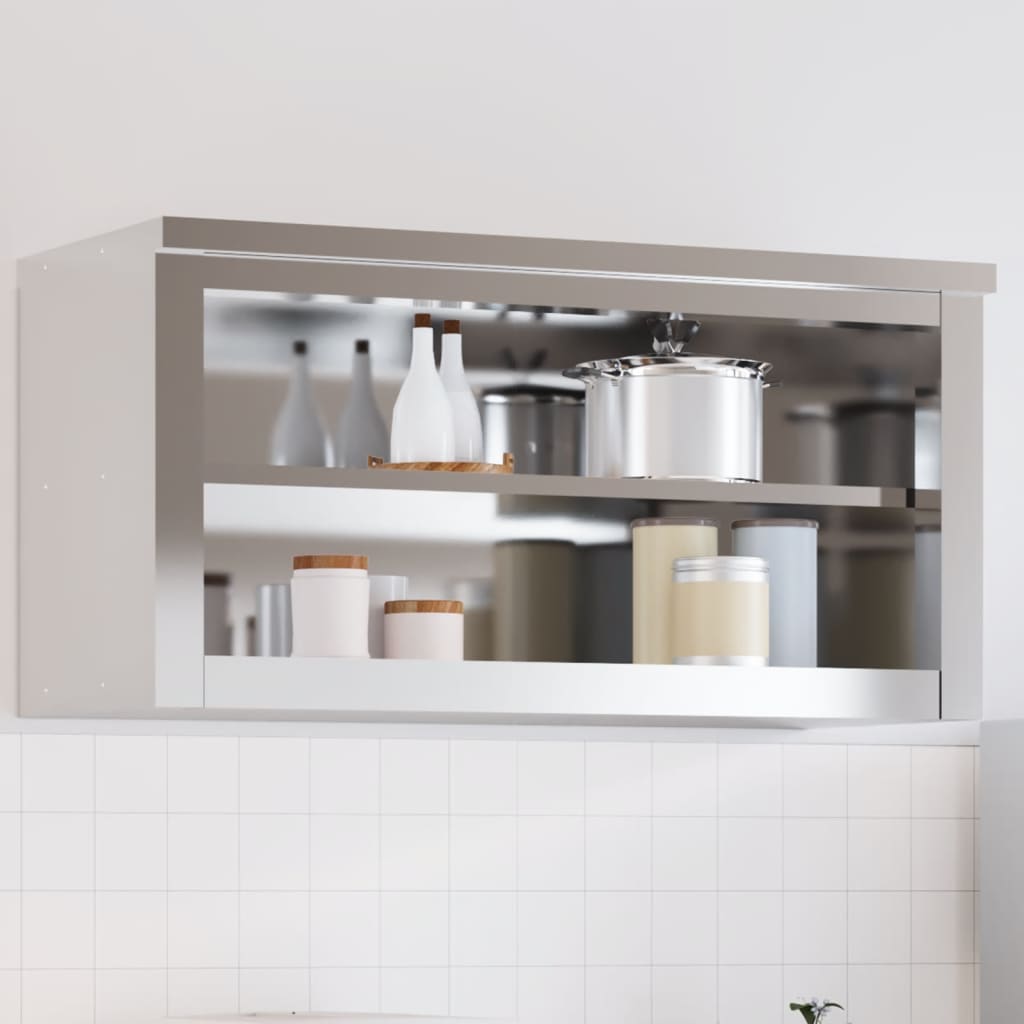 Mobile Cucina Da Parete Con Ripiani In Acciaio Inossidabile