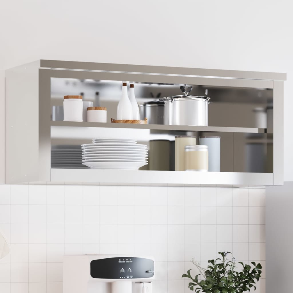 Mobile Cucina Da Parete Con Ripiani In Acciaio Inossidabile