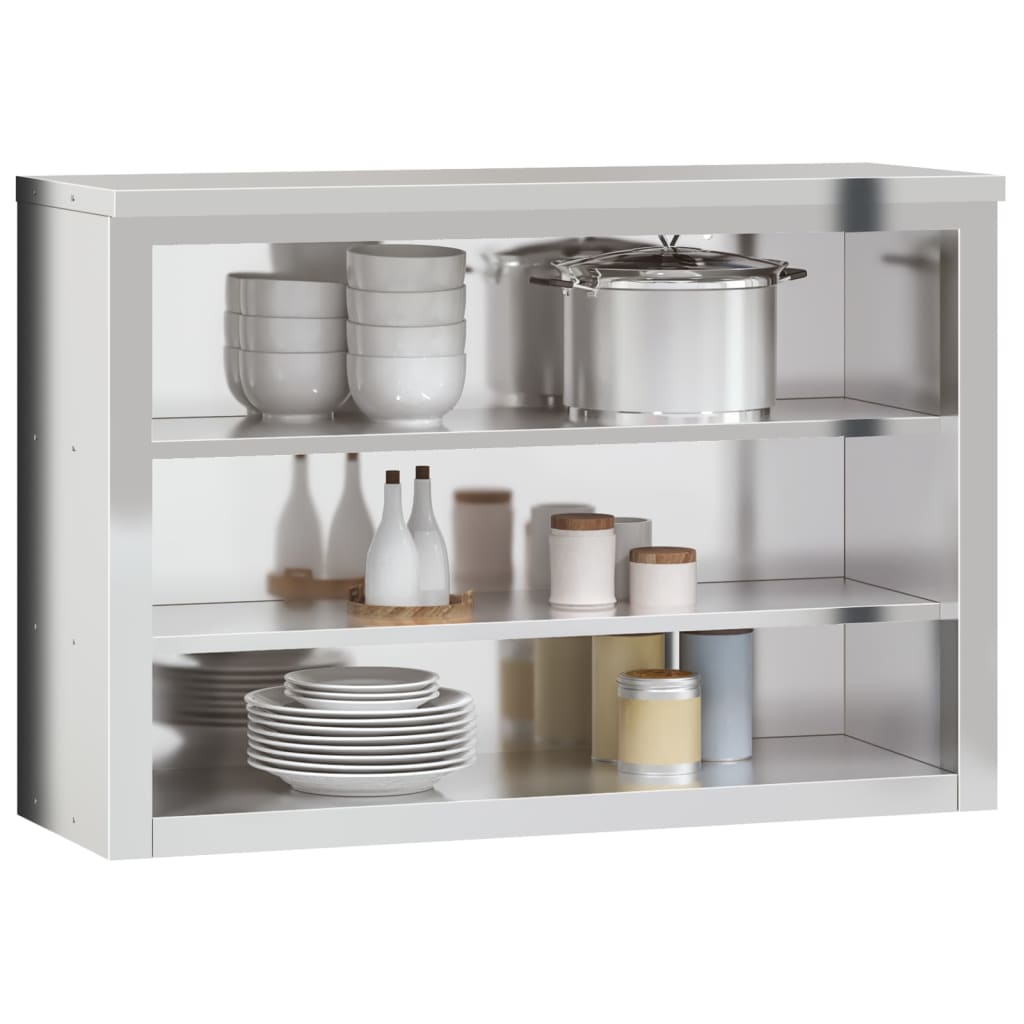 Mobile Cucina Da Parete Con Ripiani In Acciaio Inossidabile