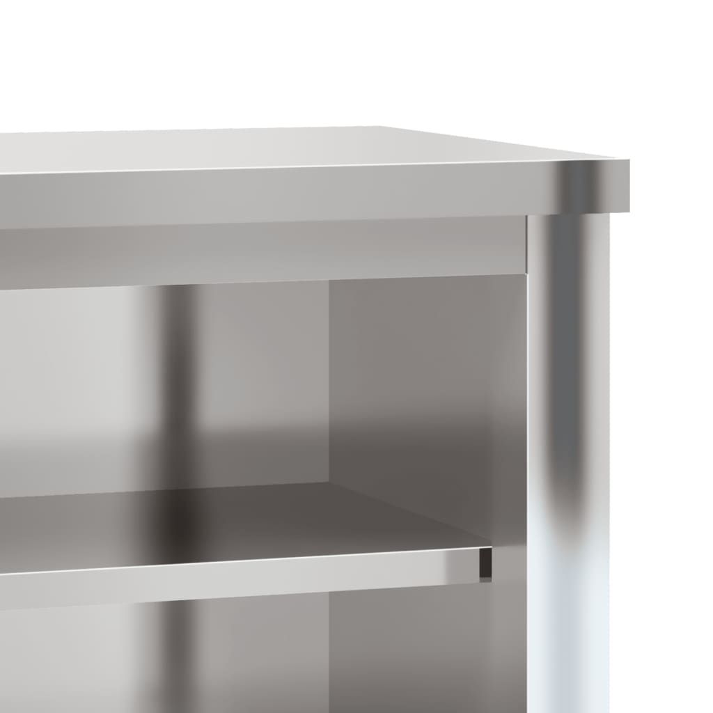 Mobile Cucina Da Parete Con Ripiani In Acciaio Inossidabile