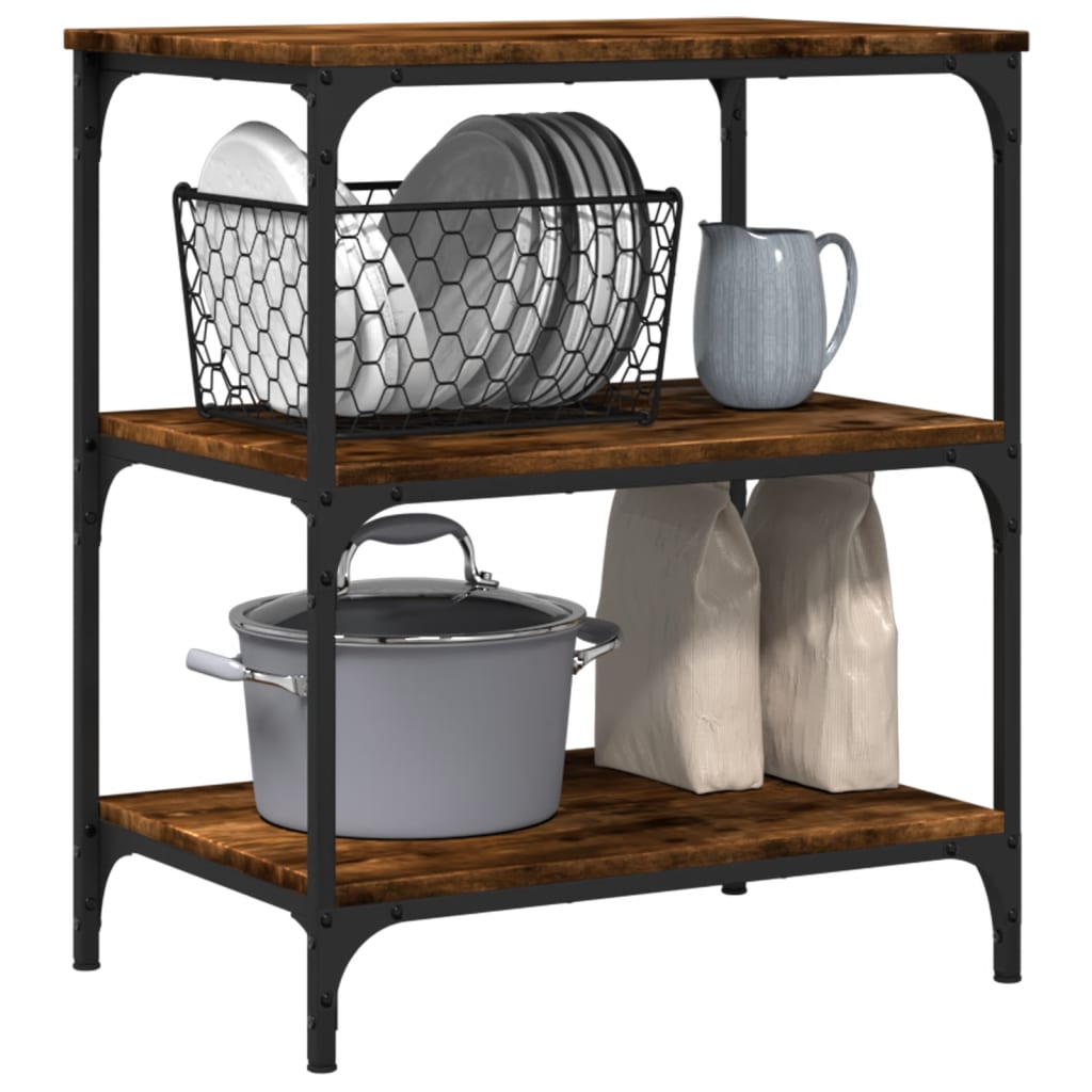 Carrello Da Cucina 60X41X76 Cm In Legno Multistrato