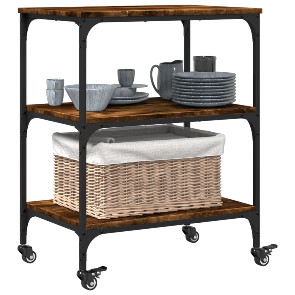 Carrello Da Cucina 60X41X76 Cm In Legno Multistrato