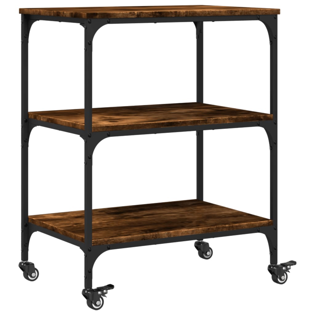 Carrello Da Cucina 60X41X76 Cm In Legno Multistrato