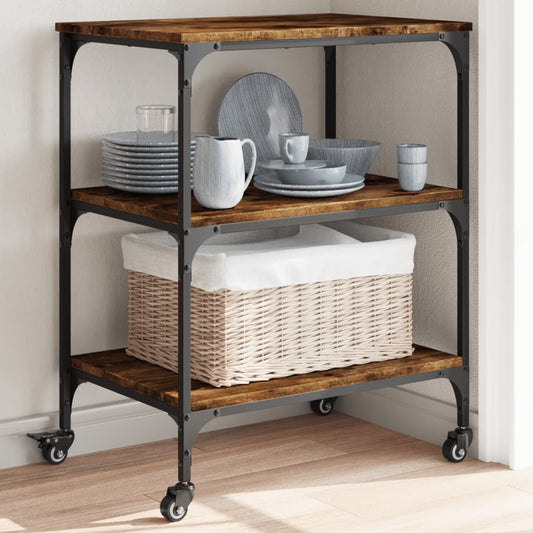 Carrello Da Cucina 60X41X76 Cm In Legno Multistrato