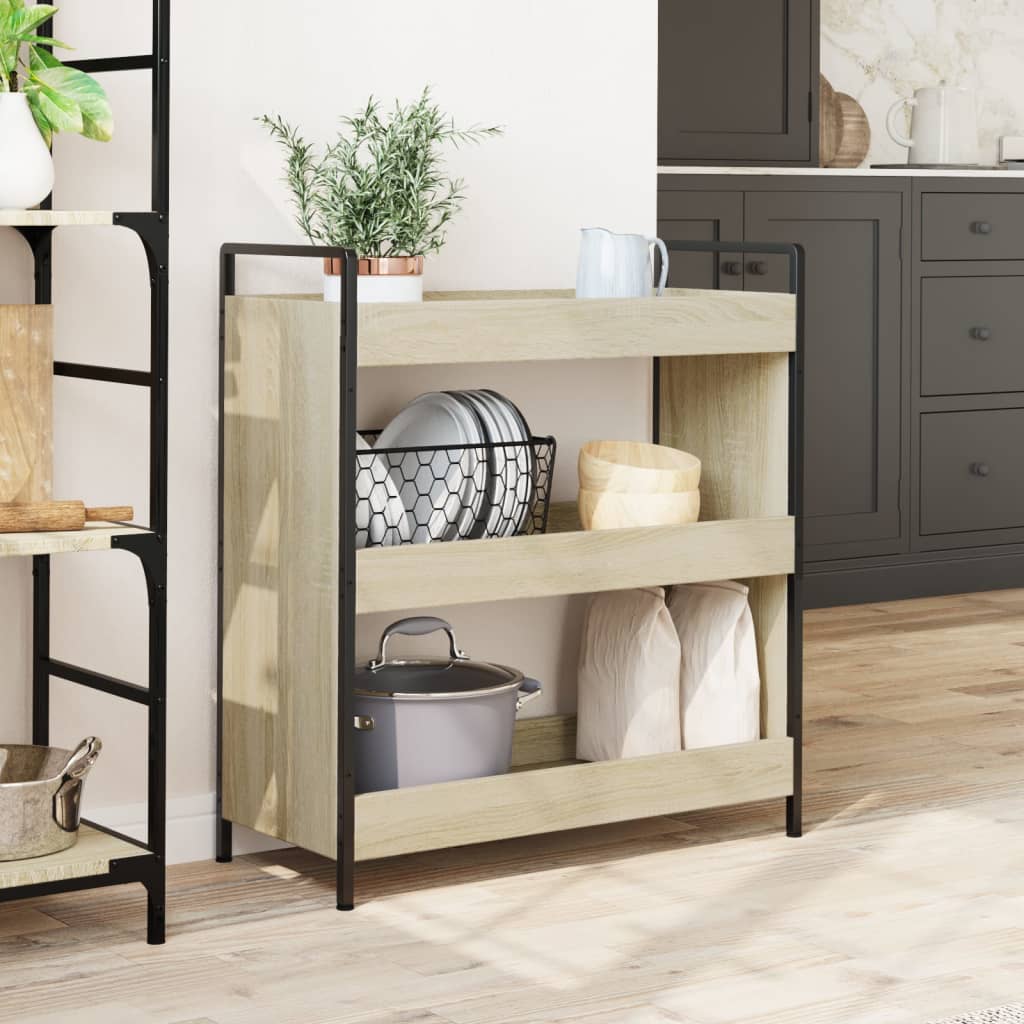 Carrello Da Cucina 70X30X82 Cm Legno Multistrato