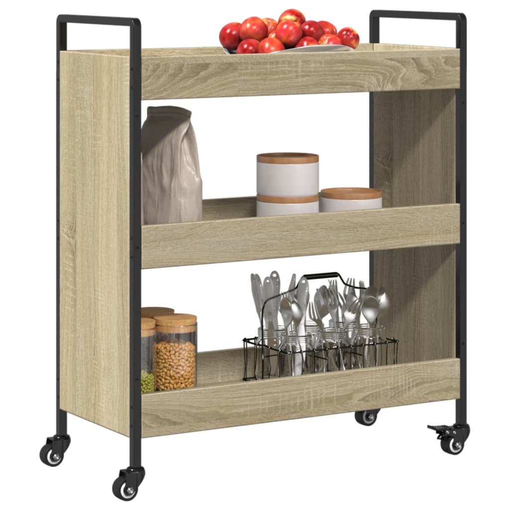 Carrello Da Cucina 70X30X82 Cm Legno Multistrato