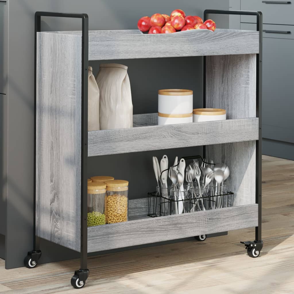 Carrello Da Cucina 70X30X82 Cm Legno Multistrato