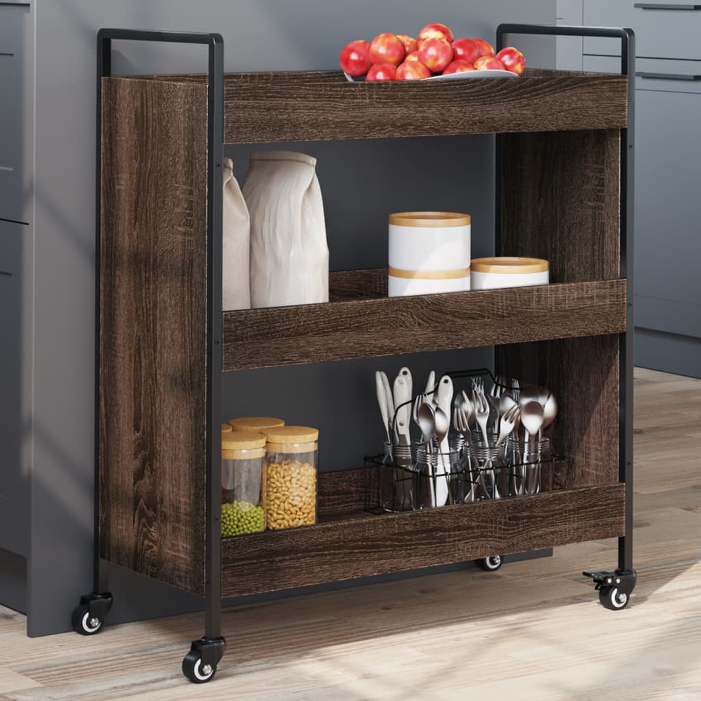 Carrello Da Cucina 70X30X82 Cm Legno Multistrato