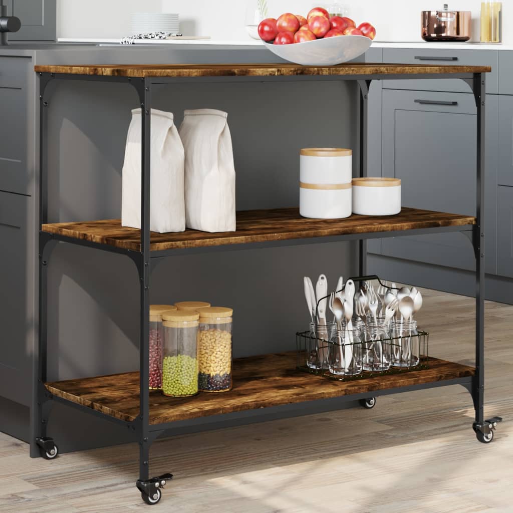 Carrello Cucina 102X50X95 Cm Legno Multistrato