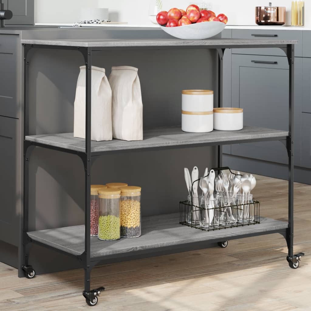 Carrello Cucina 102X50X95 Cm Legno Multistrato