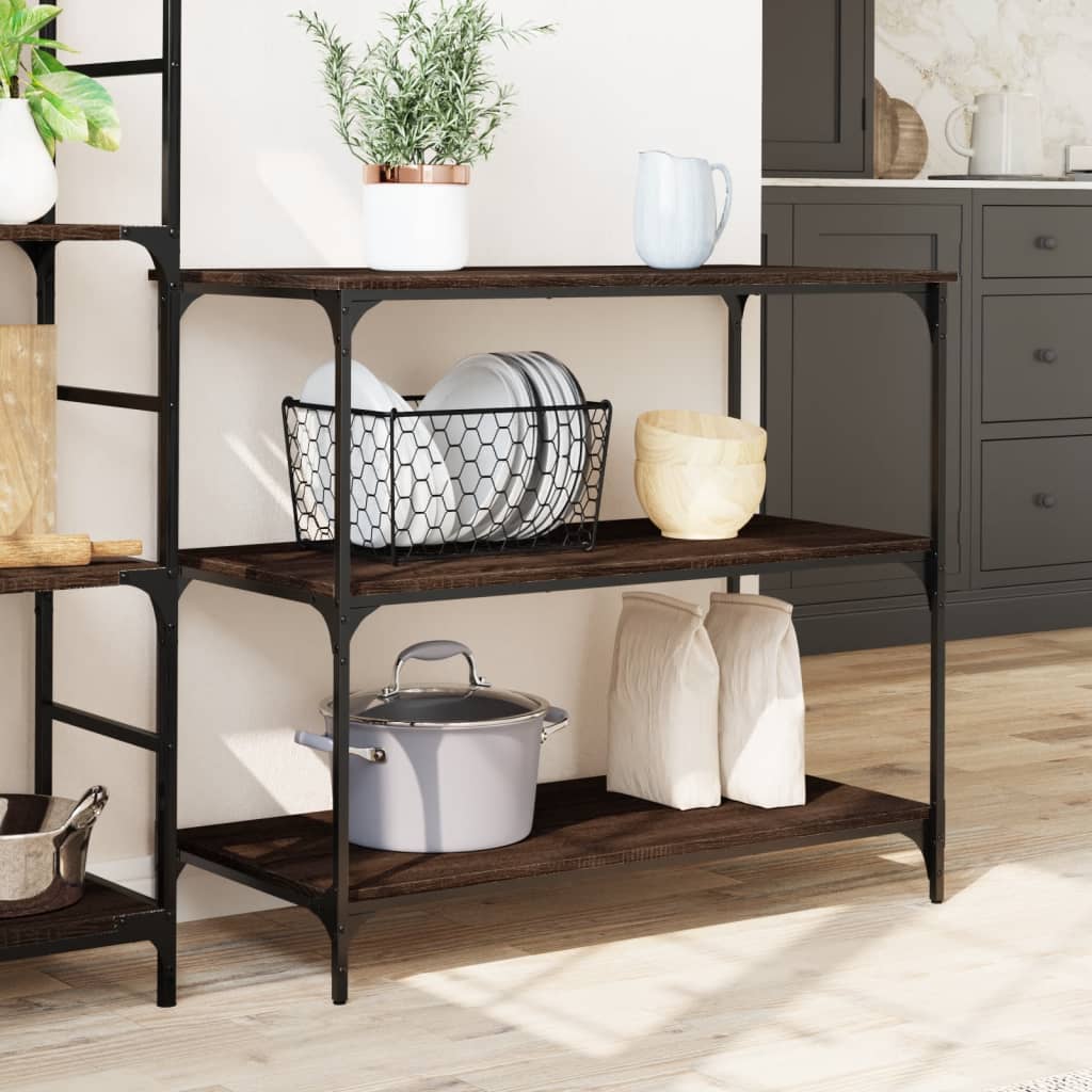 Carrello Cucina 102X50X95 Cm Legno Multistrato