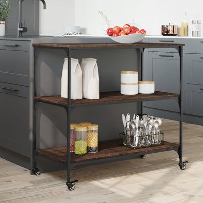 Carrello Cucina 102X50X95 Cm Legno Multistrato
