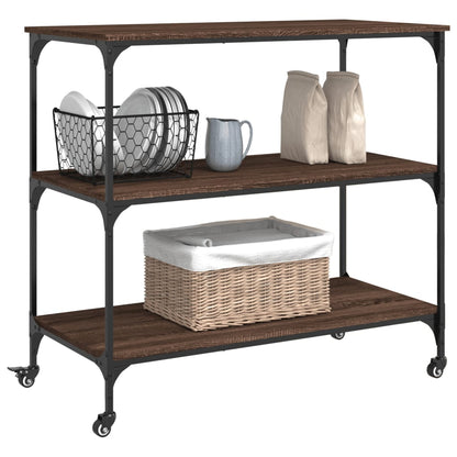 Carrello Cucina 102X50X95 Cm Legno Multistrato