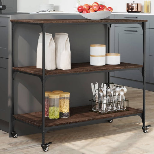 Carrello Cucina 102X50X95 Cm Legno Multistrato