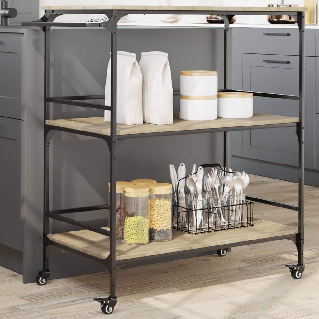 Carrello Cucina 100,5X50X105 Cm Legno Multistrato