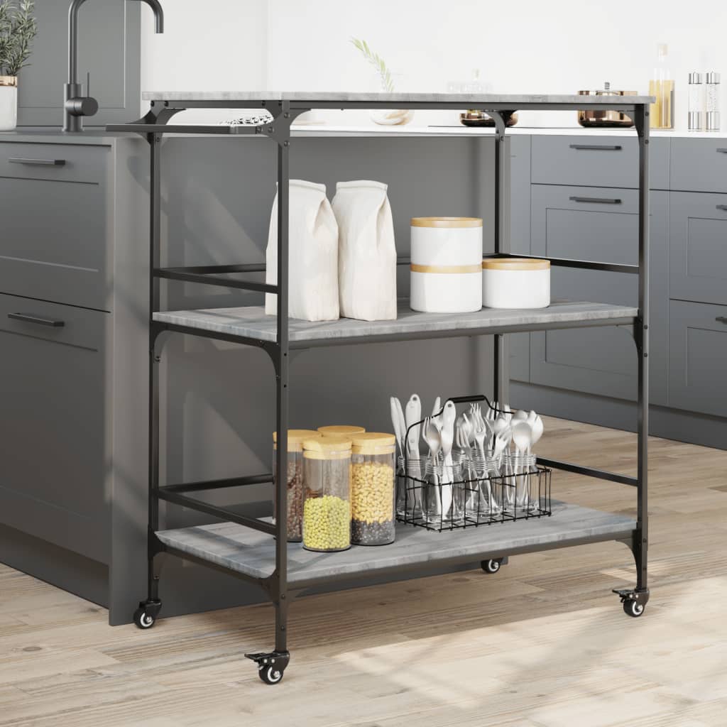 Carrello Cucina 100,5X50X105 Cm Legno Multistrato