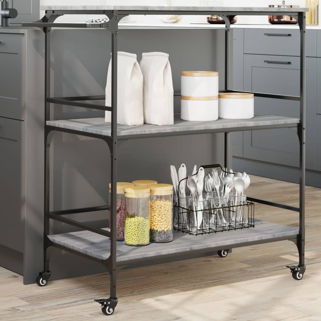 Carrello Cucina 100,5X50X105 Cm Legno Multistrato