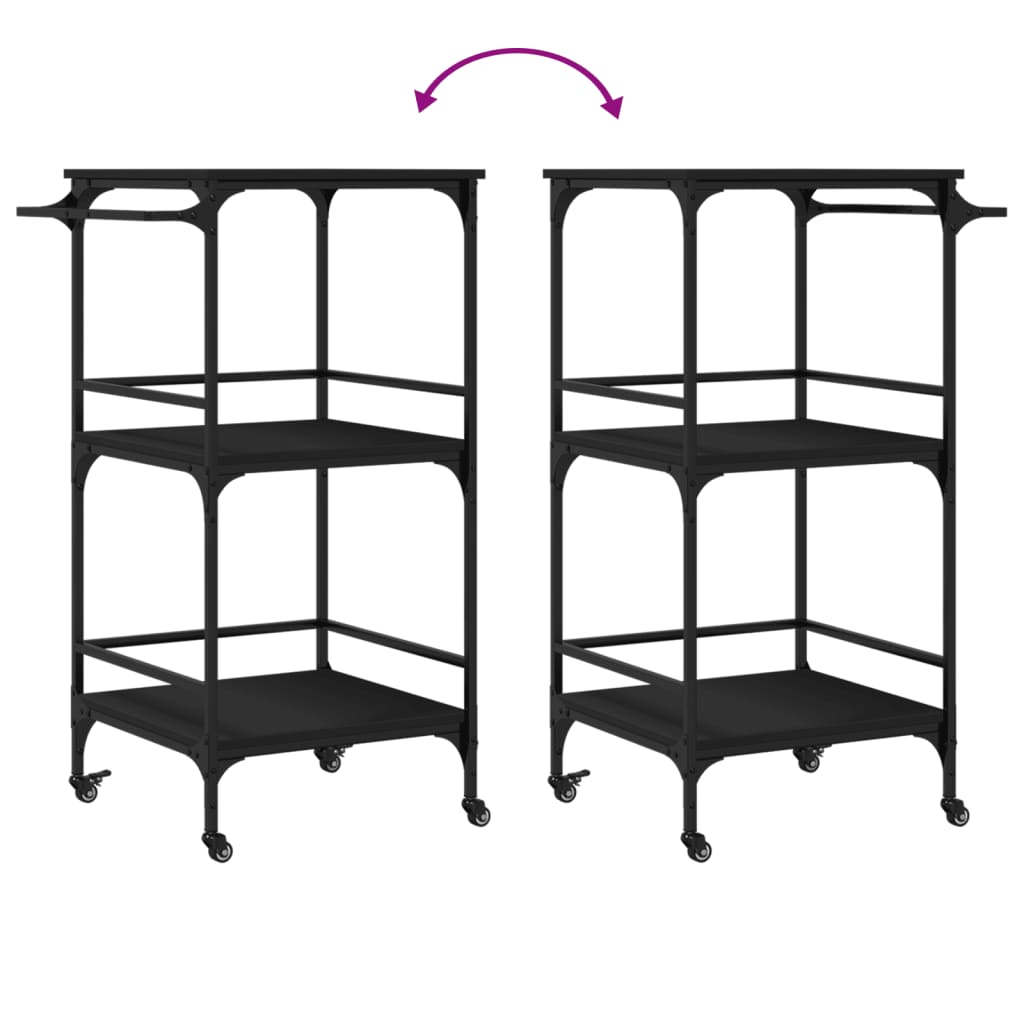 Carrello Da Cucina 60,5X50X105 Cm In Legno Multistrato