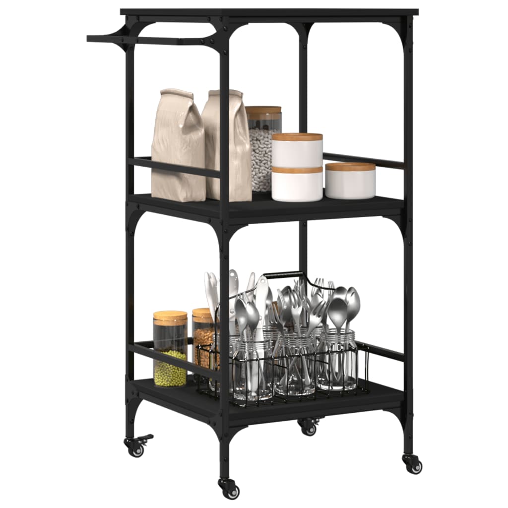 Carrello Da Cucina 60,5X50X105 Cm In Legno Multistrato