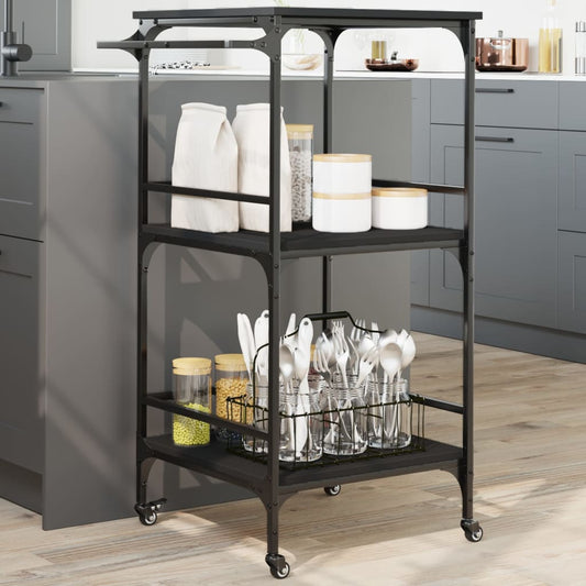 Carrello Da Cucina 60,5X50X105 Cm In Legno Multistrato