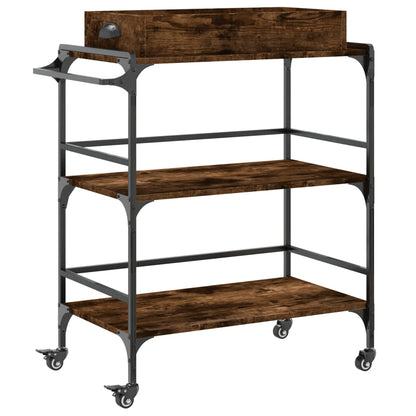 Carrello Da Cucina 81,5X41X92,5Cm Legno Multistrato