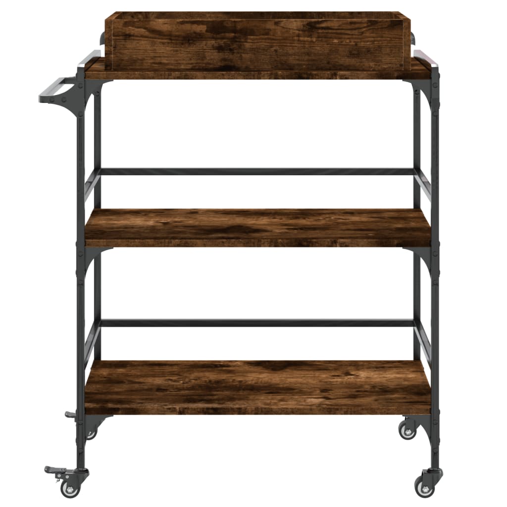 Carrello Da Cucina 81,5X41X92,5Cm Legno Multistrato