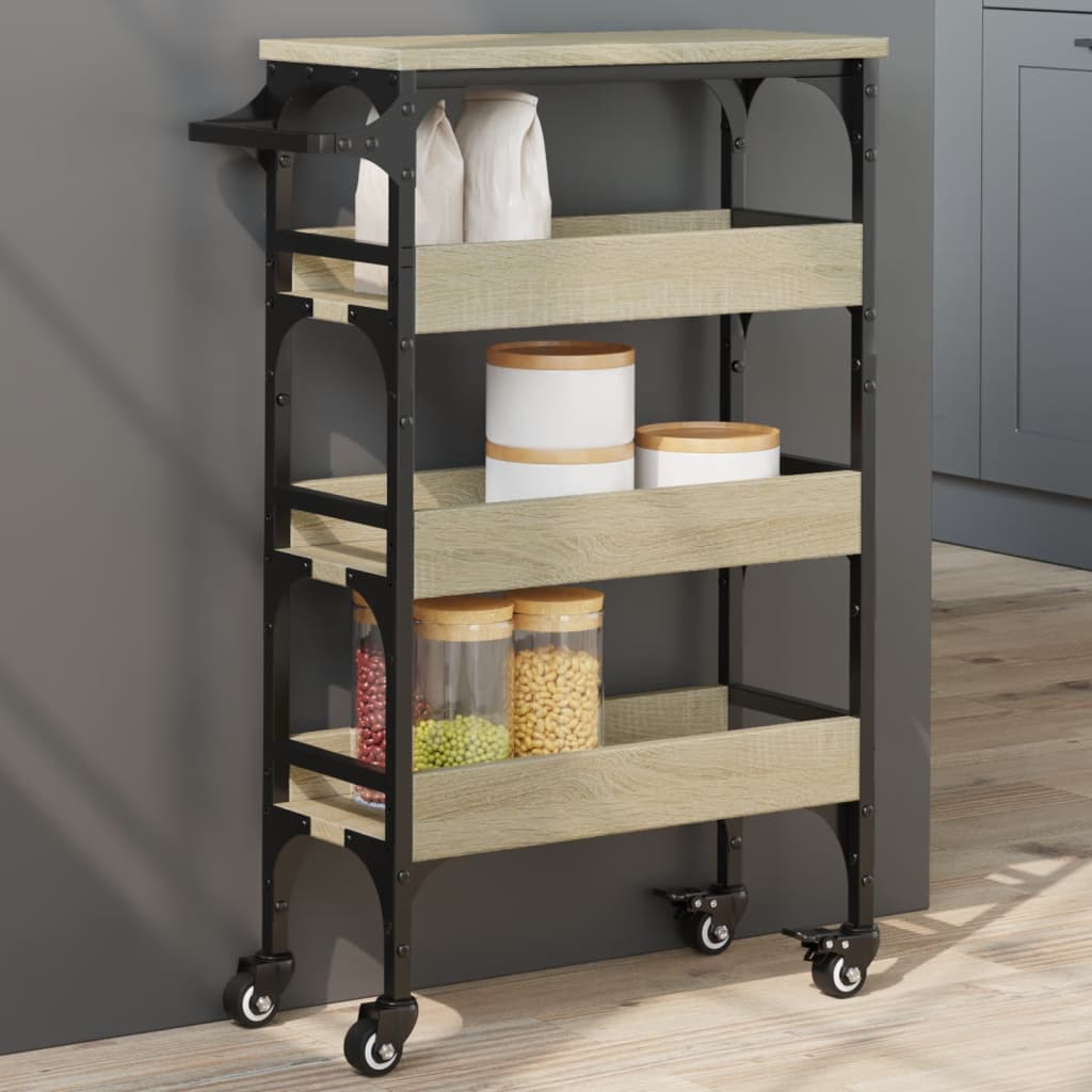 Carrello Cucina 53X20X76 Cm Legno Multistrato