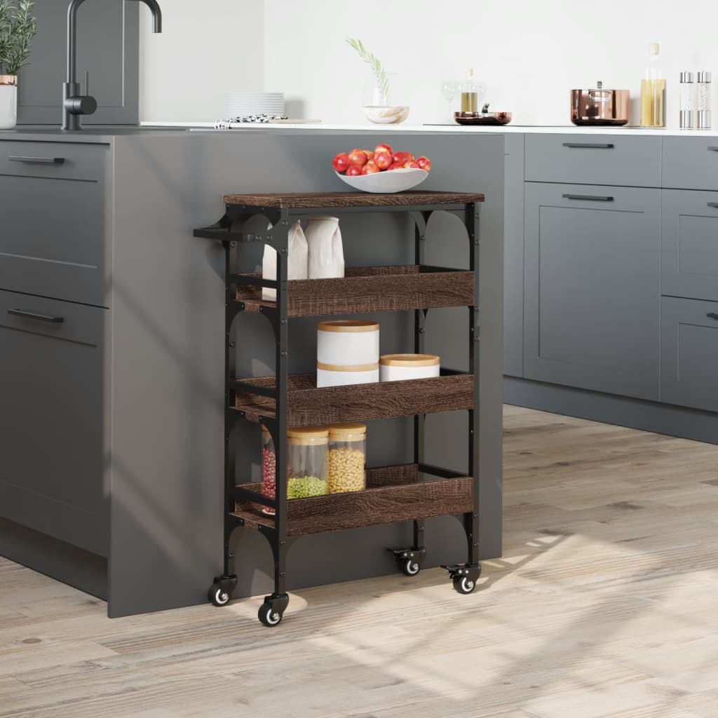 Carrello Cucina 53X20X76 Cm Legno Multistrato