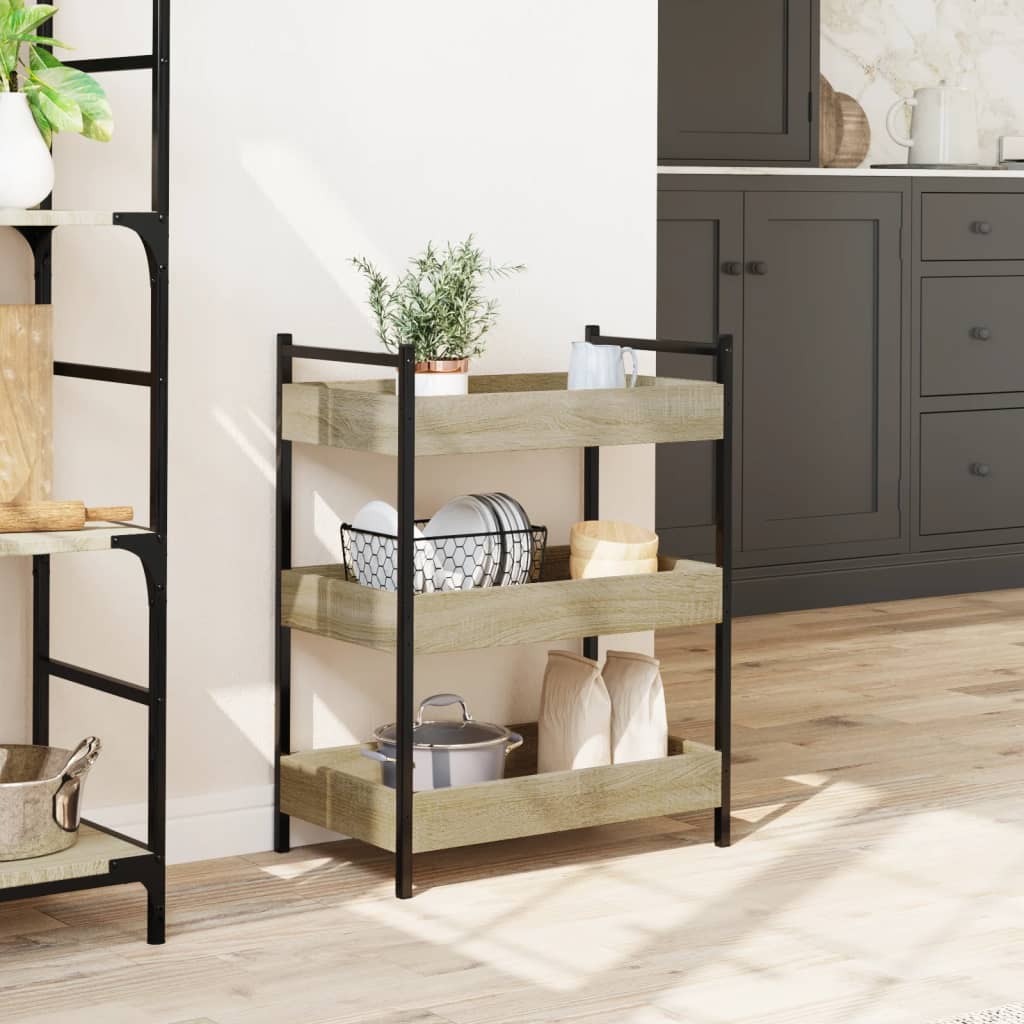 Carrello Da Cucina 50X30X70 Cm Legno Multistrato
