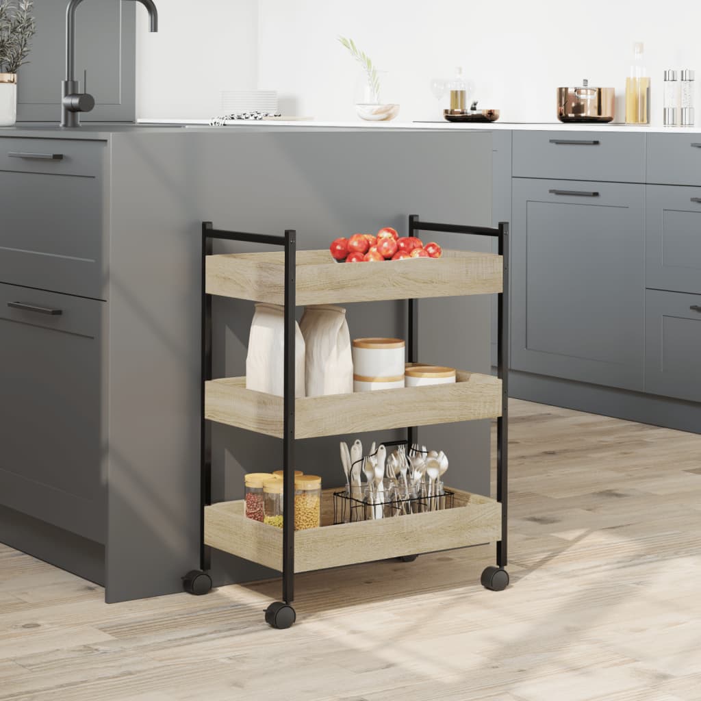 Carrello Da Cucina 50X30X70 Cm Legno Multistrato