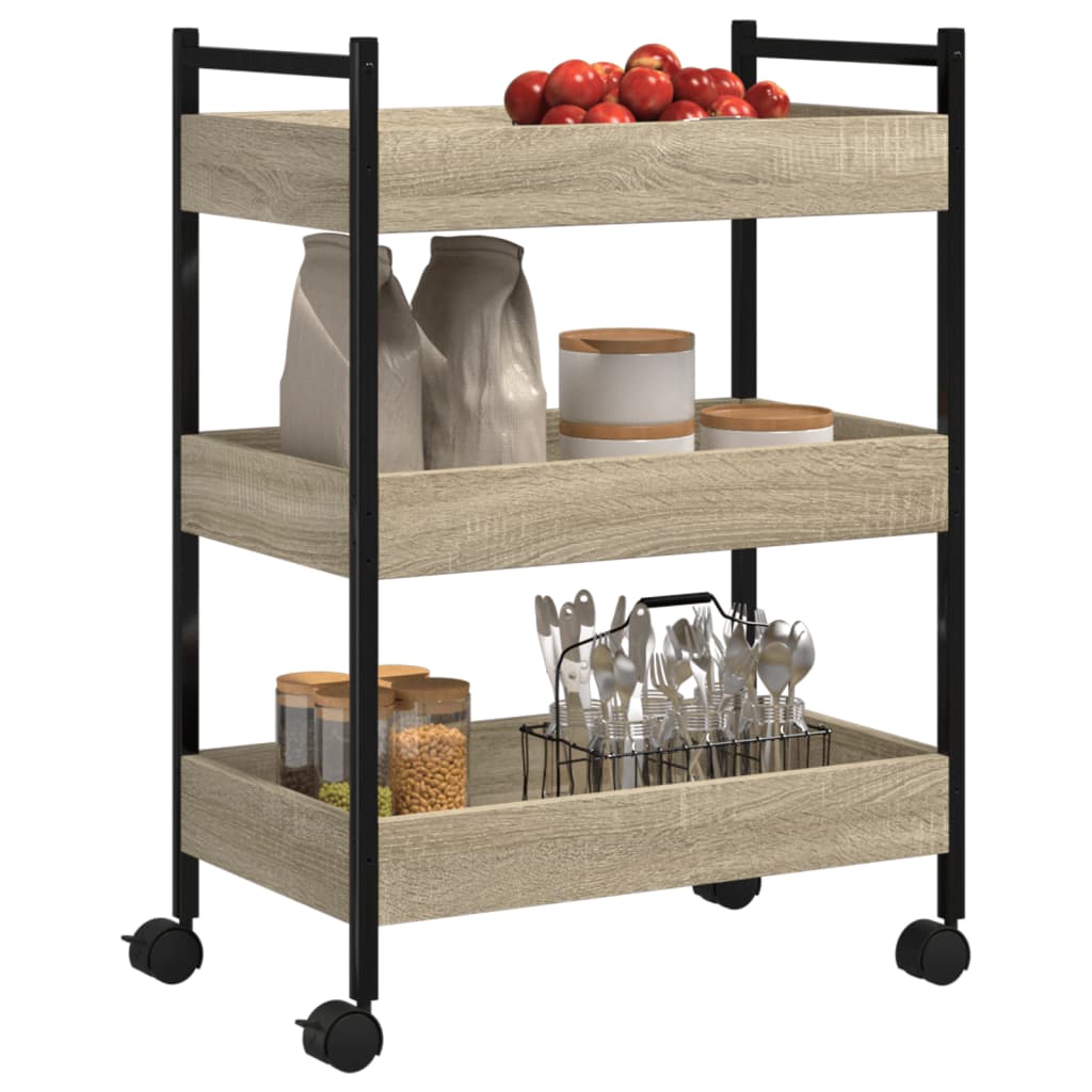 Carrello Da Cucina 50X30X70 Cm Legno Multistrato