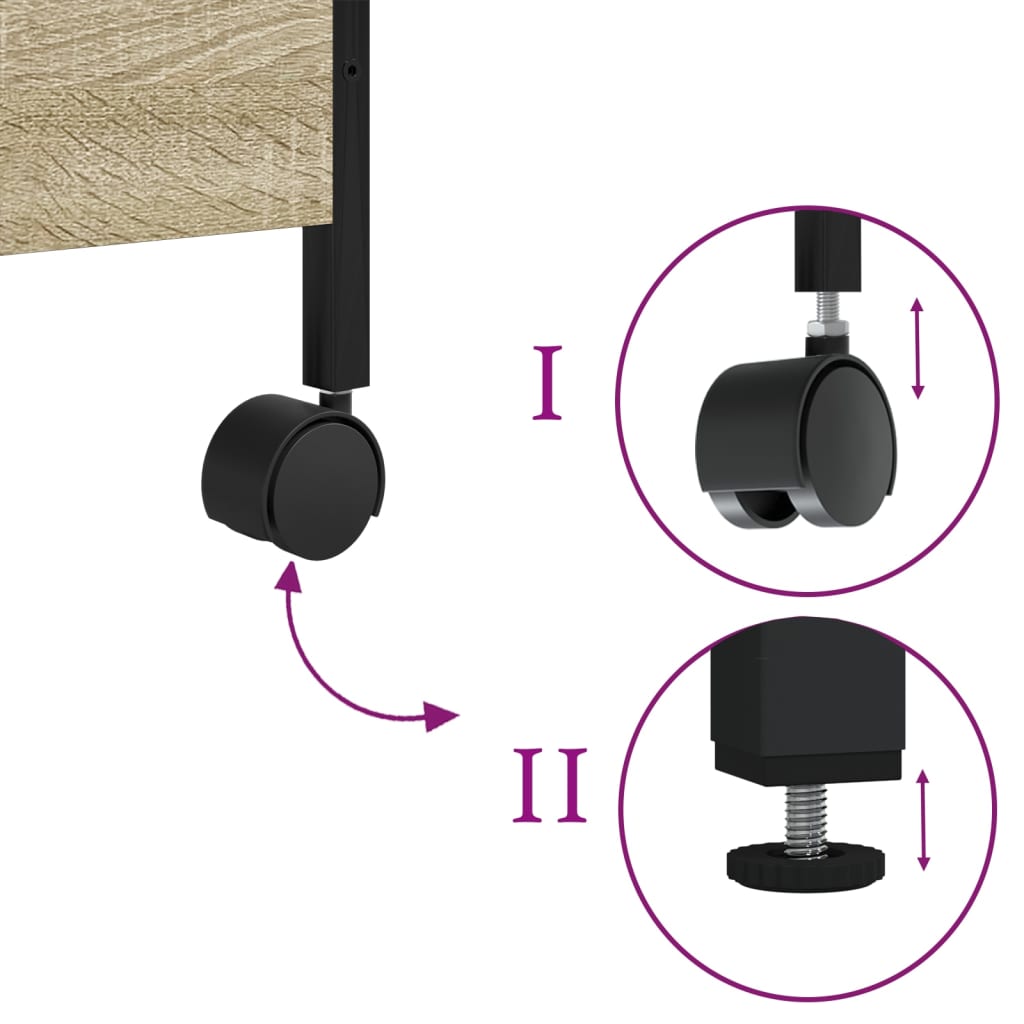 Carrello Da Cucina 50X30X70 Cm Legno Multistrato