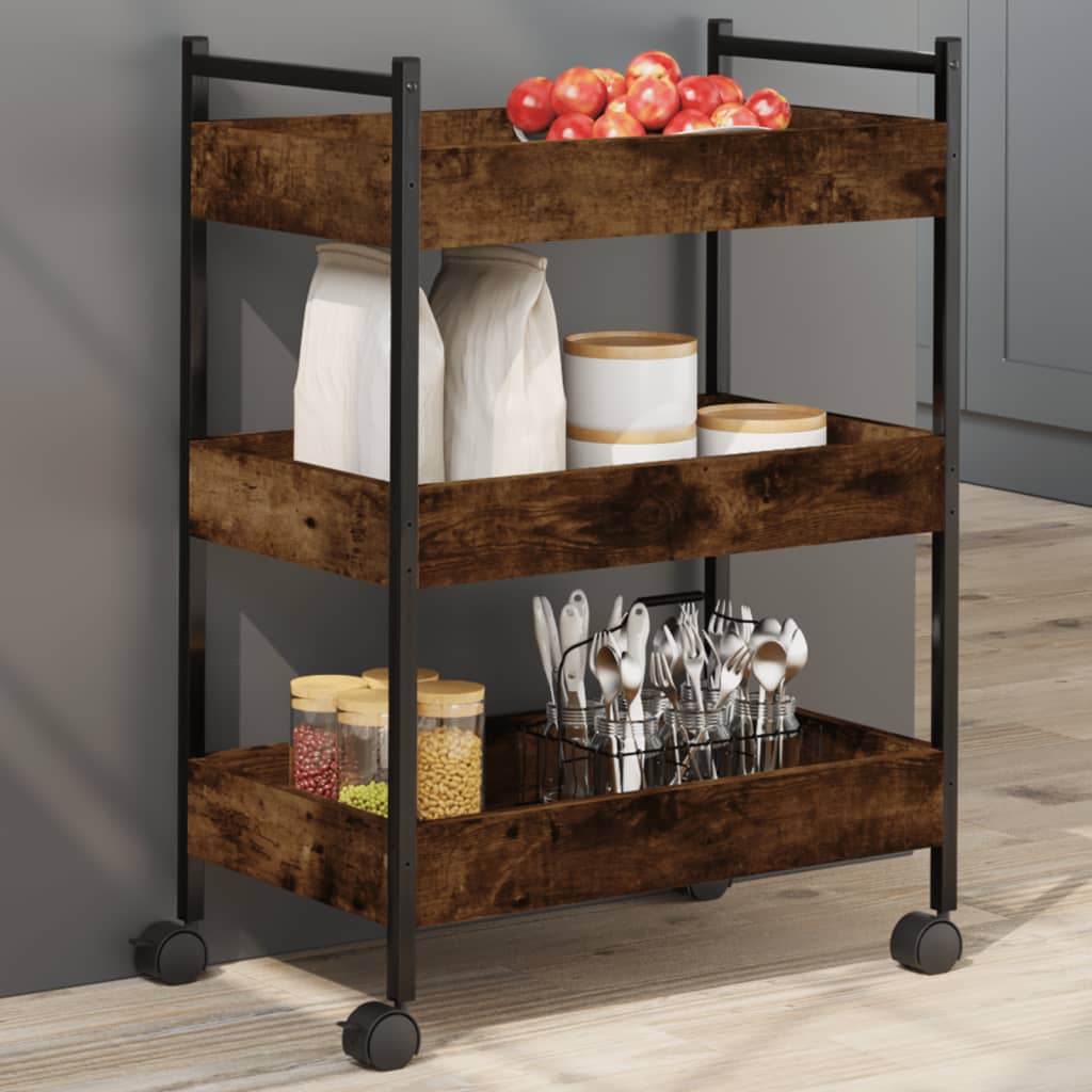 Carrello Da Cucina 50X30X70 Cm Legno Multistrato