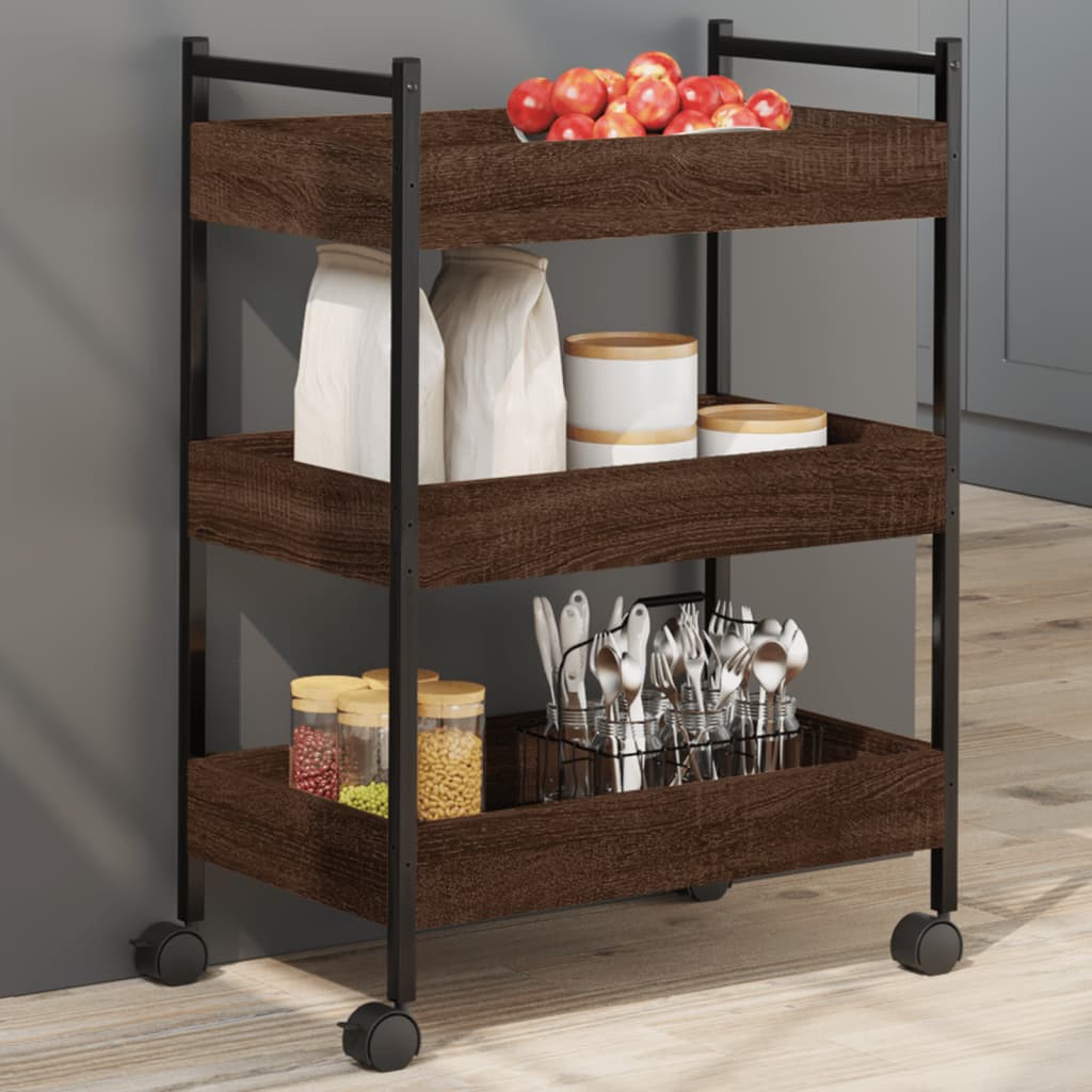 Carrello Da Cucina 50X30X70 Cm Legno Multistrato