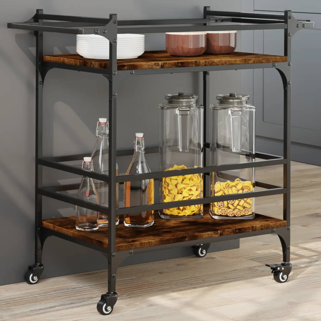 Carrello Cucina 82X40X78,5 Cm Legno Multistrato