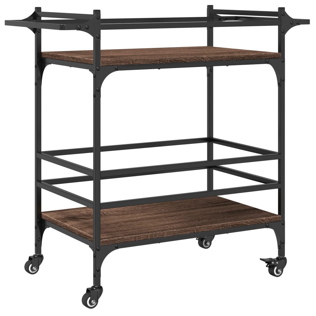 Carrello Cucina 82X40X78,5 Cm Legno Multistrato