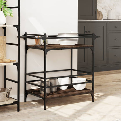 Carrello Cucina 82X40X78,5 Cm Legno Multistrato