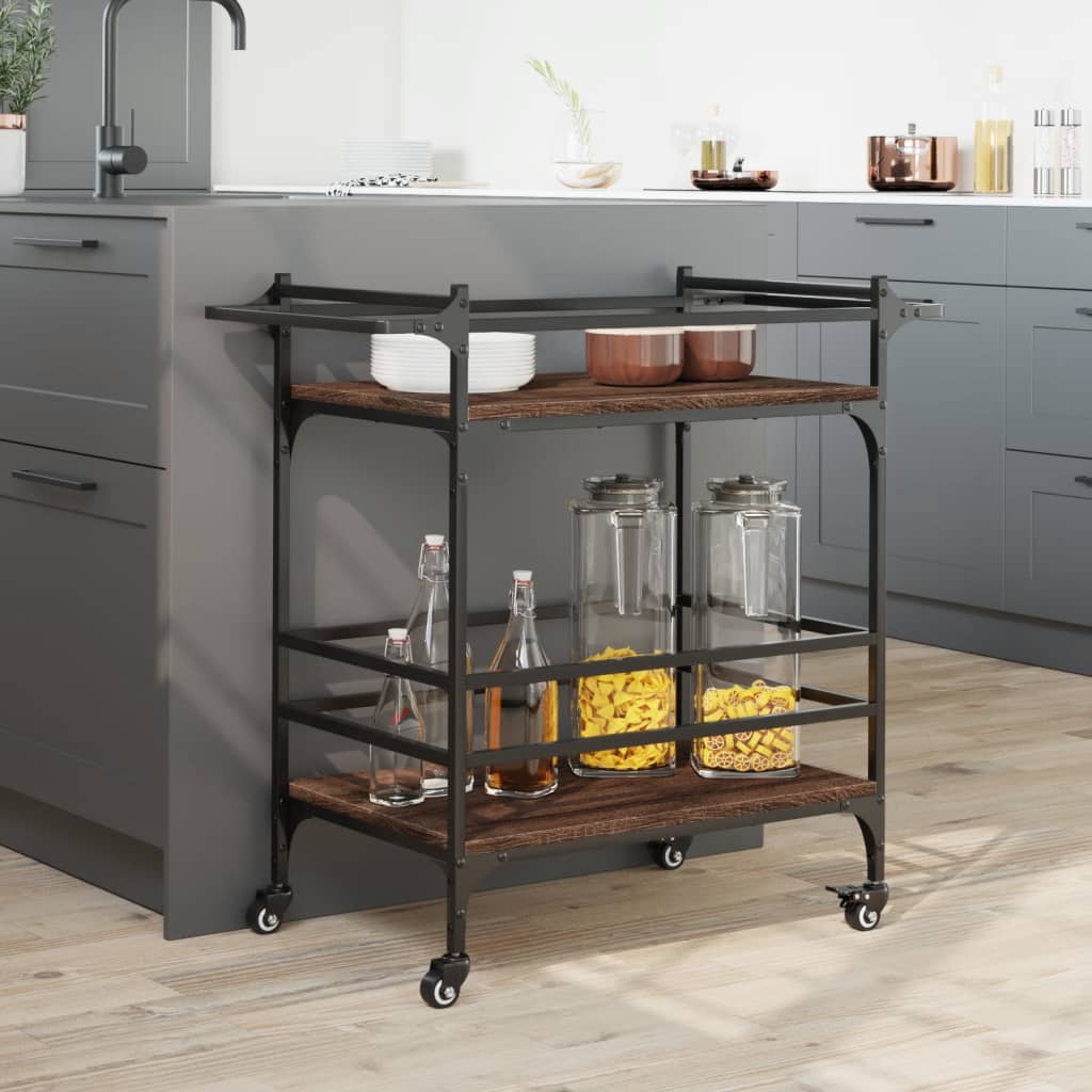 Carrello Cucina 82X40X78,5 Cm Legno Multistrato