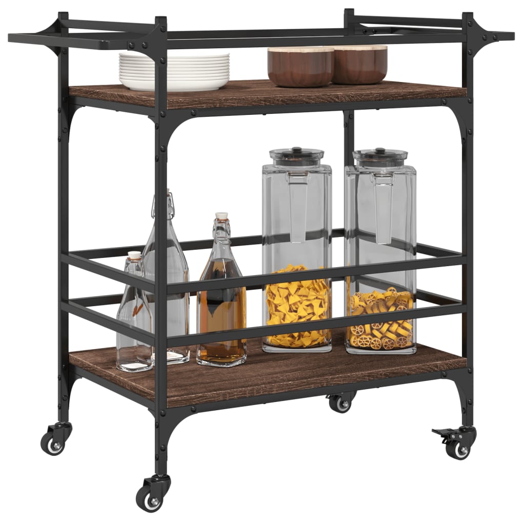 Carrello Cucina 82X40X78,5 Cm Legno Multistrato