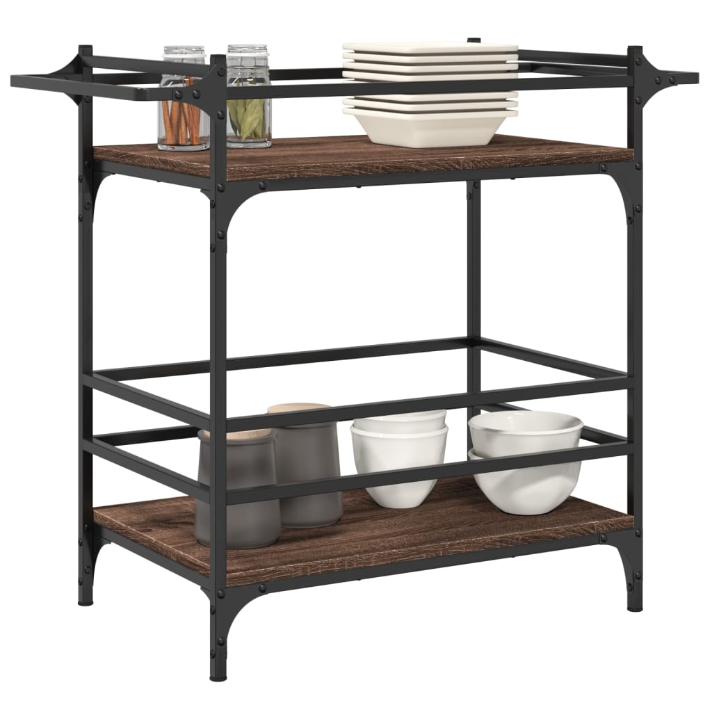 Carrello Cucina 82X40X78,5 Cm Legno Multistrato