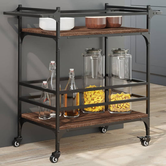 Carrello Cucina 82X40X78,5 Cm Legno Multistrato